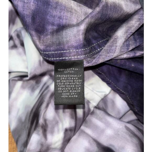 Jhane Barnes Trim Fit Purple Black Abstract Ombre Art NWOT Mens Button Down XL - Picture 8 of 8